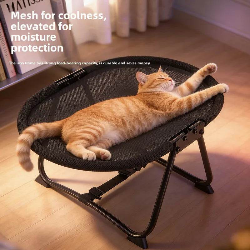 Cama Suspensa Dobrável para Cães e Gatos, Uso Interno e Externo