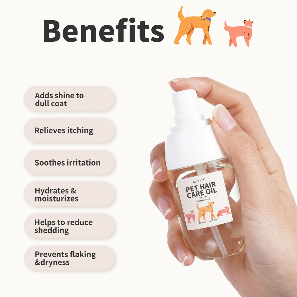 Óleo Essencial em Spray para Pelos de Cães e Gatos - Nutrição e Brilho