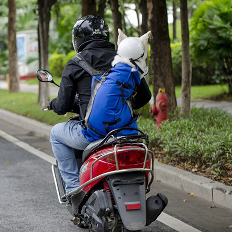 Mochila Transportadora de Nylon Resistente para Cães Pequenos e Médios