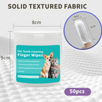 Lenços Umedecidos Descartáveis de Higiene para Cães e Gatos - 50 Unidades