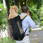 Mochila Transportadora de Nylon Resistente para Cães Pequenos e Médios