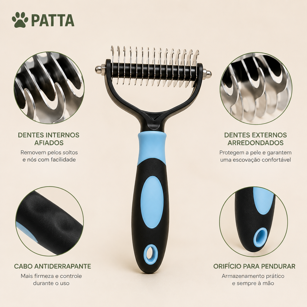 Escova 2 em 1 Removedora de Pelos para Pets