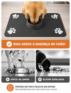 Tapete Impermeável para Comedouro e Bebedouro de Pets