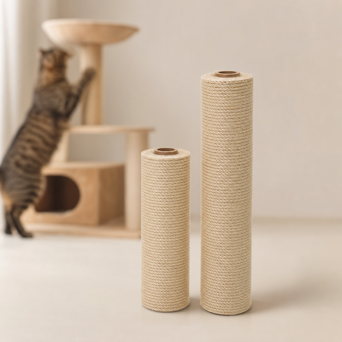 Kit com 2 Postes de Reposição em Sisal para Arranhadores
