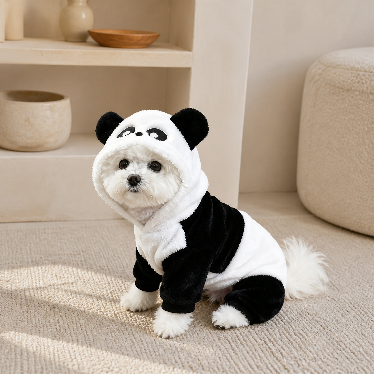 Panda - Fantasia Reversível de Pelúcia para Pets PATTA