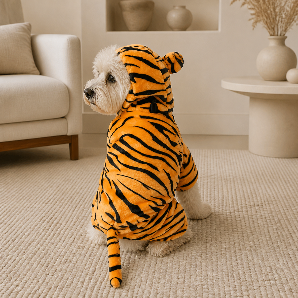 Tigre - Fantasia Reversível de Pelúcia para Pets PATTA