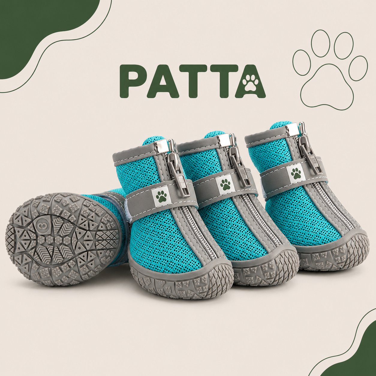 Botas Antiderrapantes com Forro Térmico para Cães