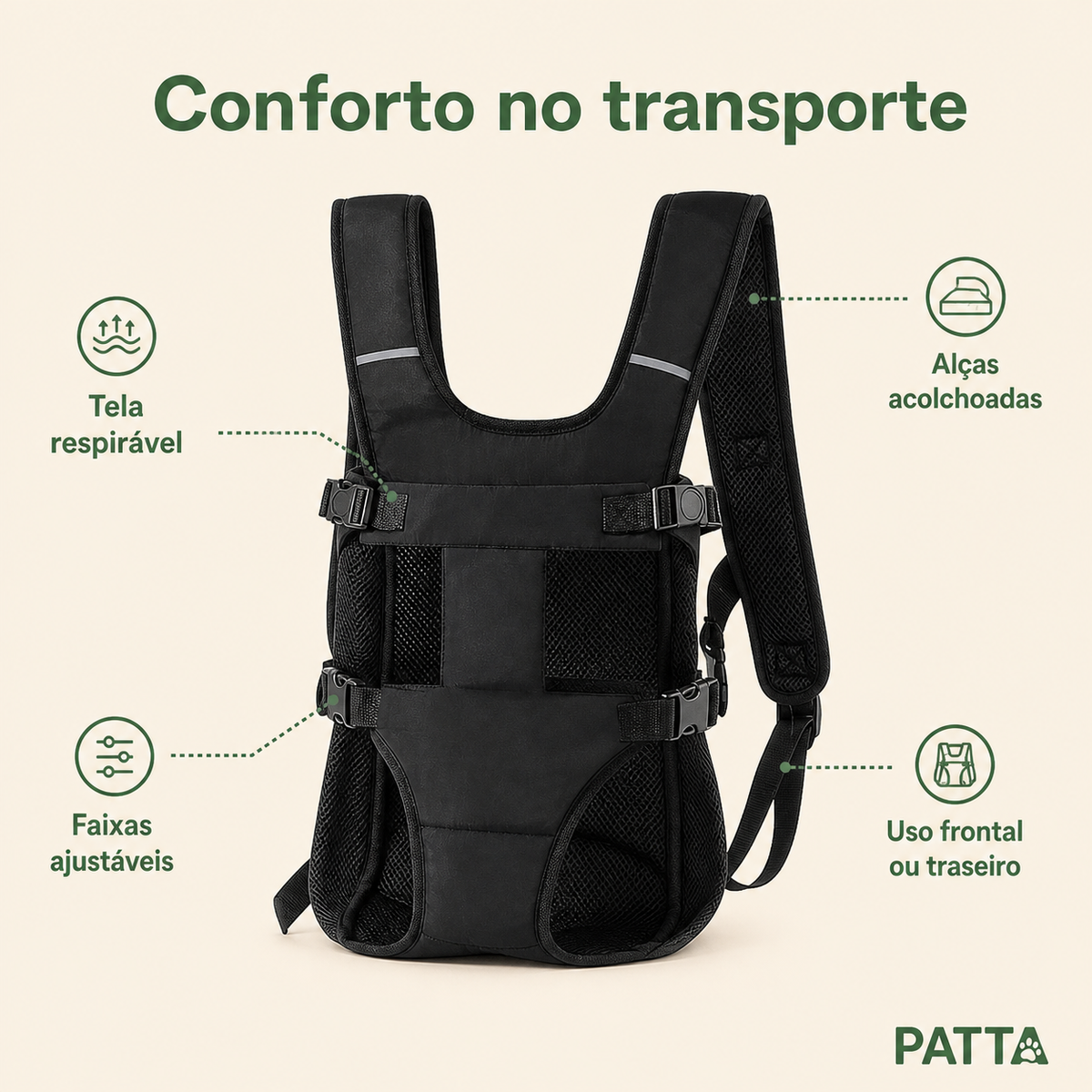 Benefícios da Mochila Frontal Respirável para Pets