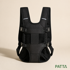 Mochila Frontal Respirável para Pets na cor preta