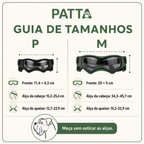 Guia de tamanhos dos óculos de proteção para cachorro