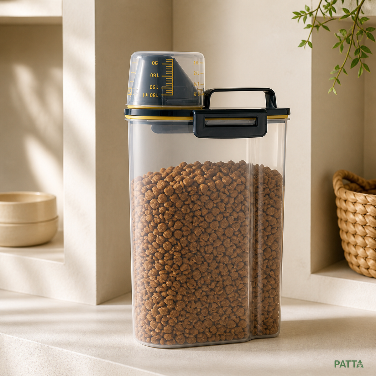 Porta-Ração Hermético Preto 2 kg - PATTA