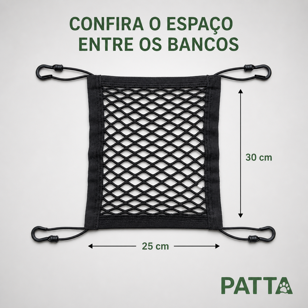 Medidas da rede de proteção para carro