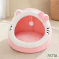 Toca Caverna Acolchoada para Gatos na cor rosa