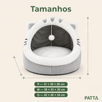 Medidas da Toca Caverna Acolchoada para Gatos